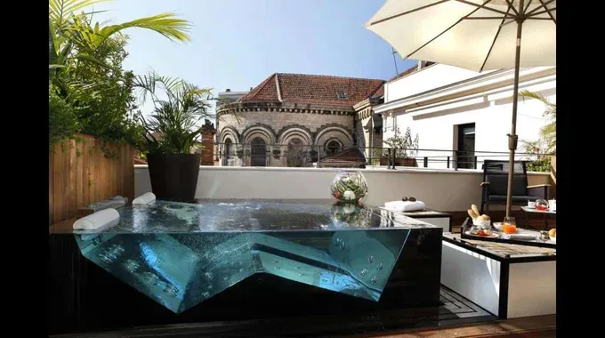 Terrace Five Seas Hotel Cannes
