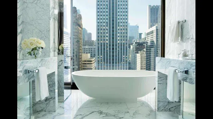 Marble Bathroom The Langham Chicago Illionis