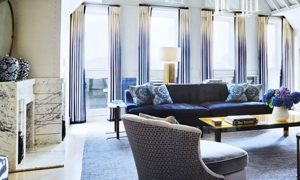 Living room of a suite at The Connaught, Mayfair