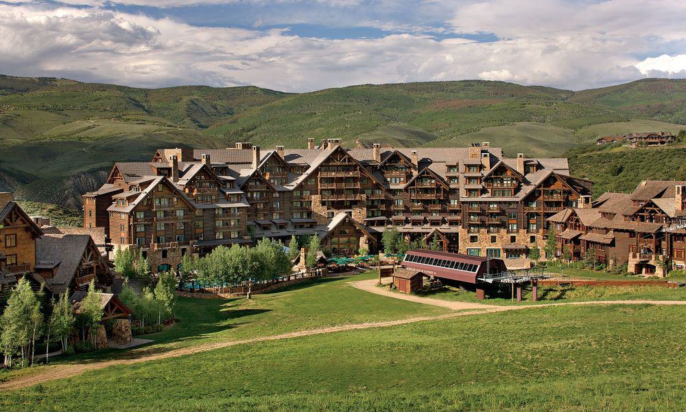 The Ritz-Carlton, Bachelor Gulch lodge building on the Beaver Creek ski slopes in summer