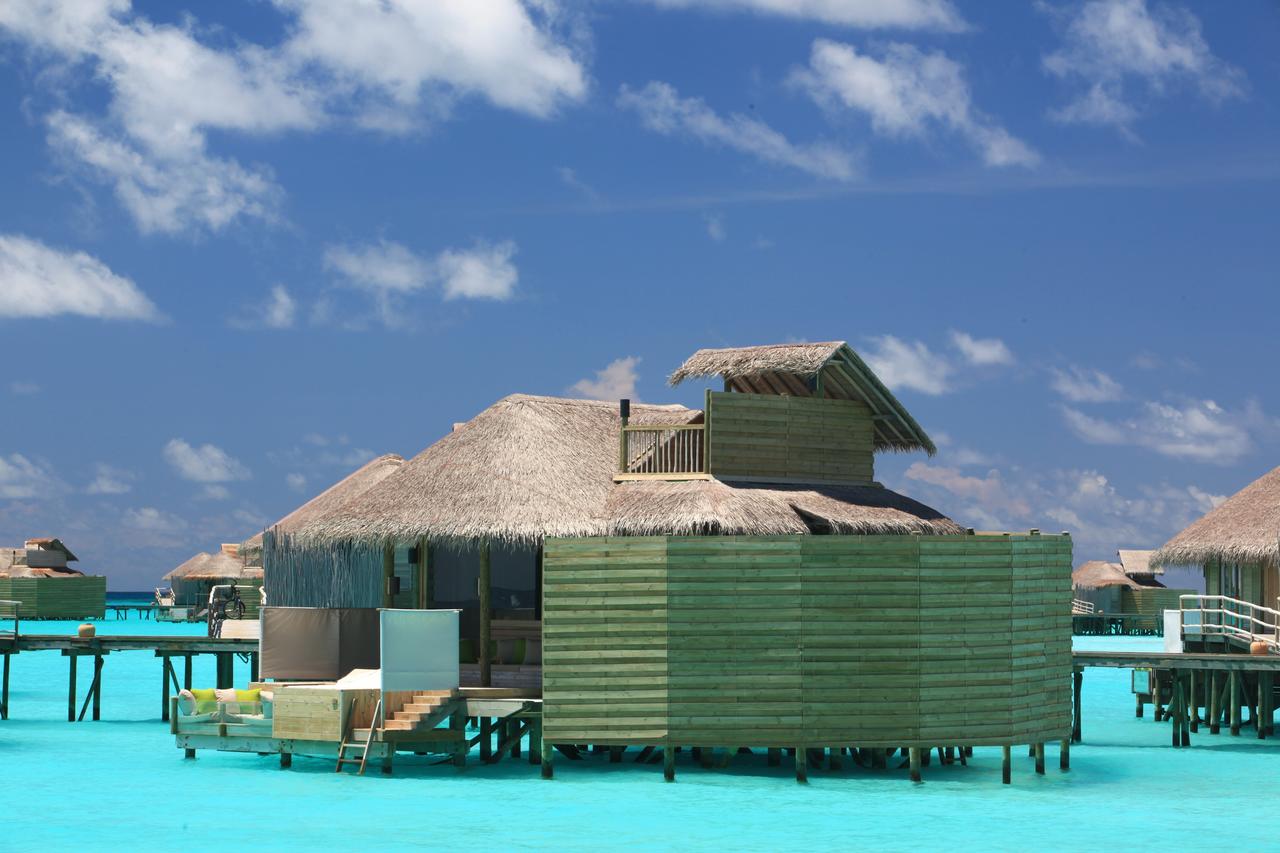 Two-storey thatched water villa at Six Senses Laamu