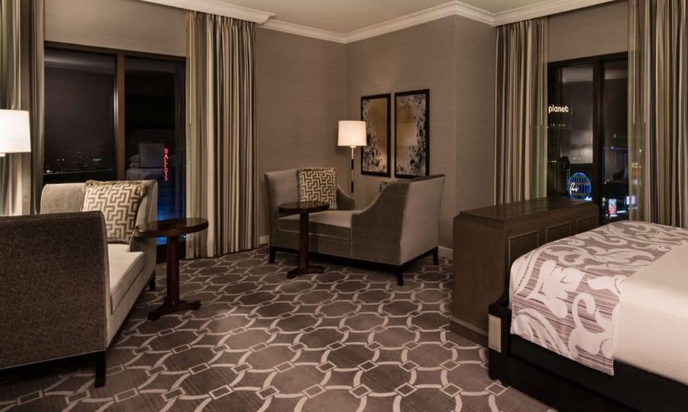 Suite sitting area at Caesars Palace