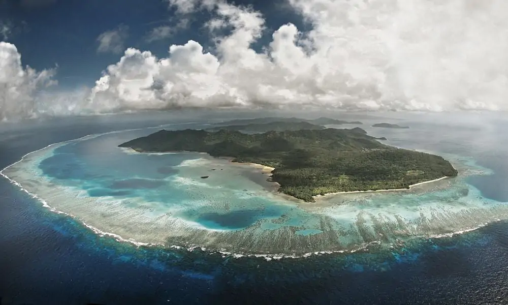 Laucala Island, Fiji, from the air