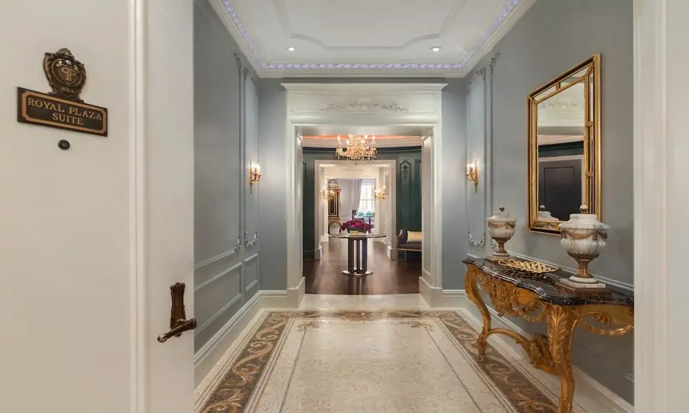 The entrance hall of the Royal Suite at The Plaza, New York